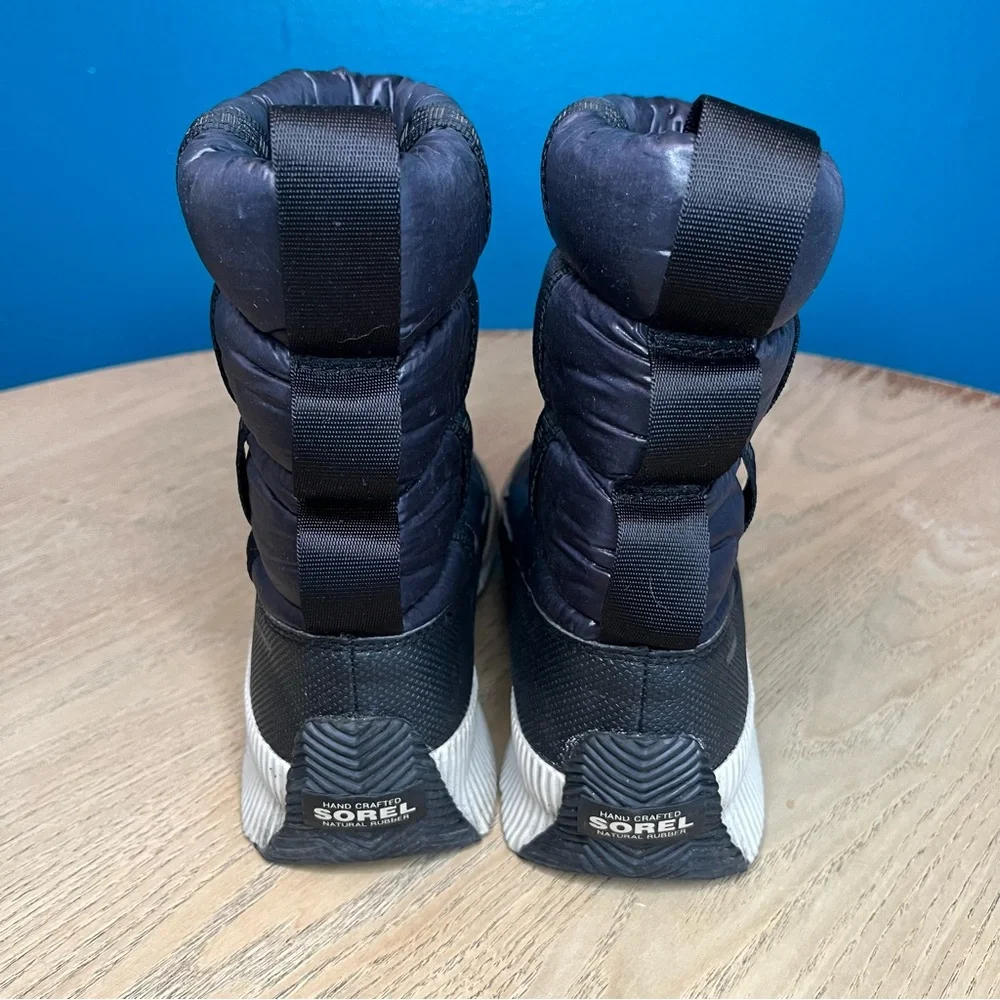 Sorel Women’s Out N About Puffy Mid Boots Navy Blue Waterproof Snow Size 6.5